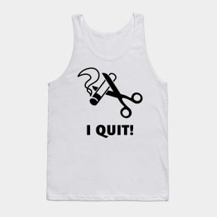 I Quit! (Ex-Smoker / Stop Smoking / Black) Tank Top